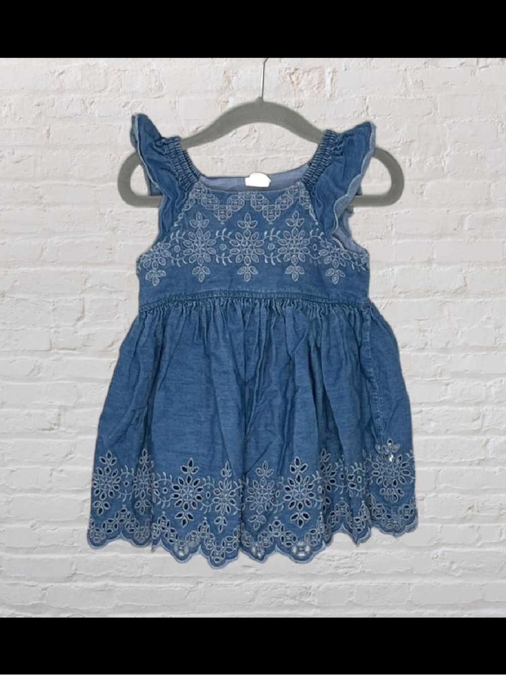 Gap Denim Eyelet Dress